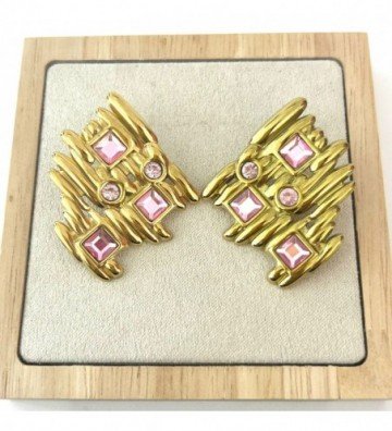 Pendientes acero Dorado...