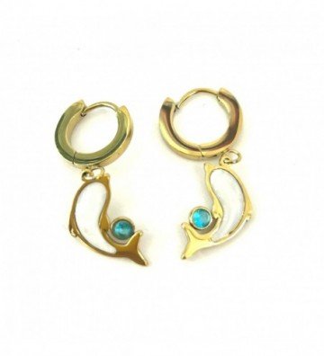 Pendientes acero Dorado...