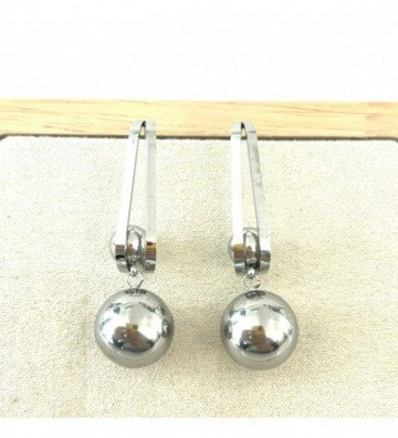 Pendientes acero Plateado...