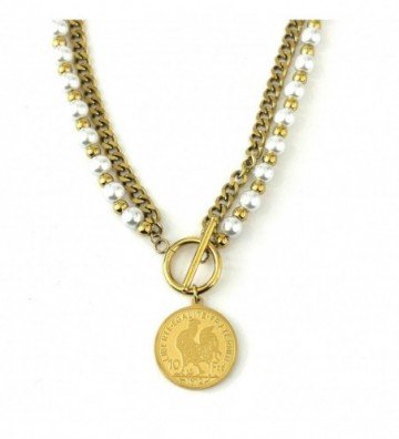 Collares acero Dorado...