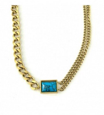 Collares acero Dorado...