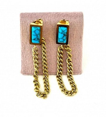 Pendientes acero Dorado...