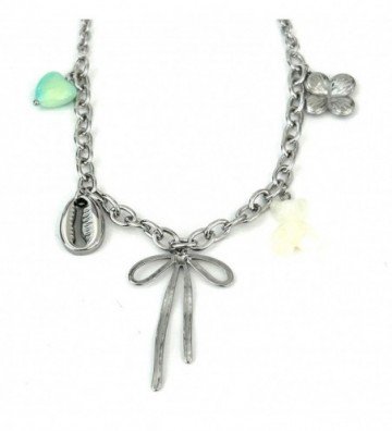 Collares acero Plateado...