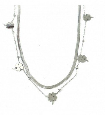 Collares acero Plateado...