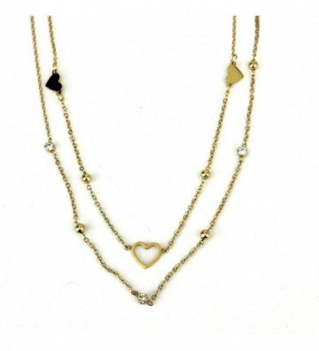 Collares acero Dorado...