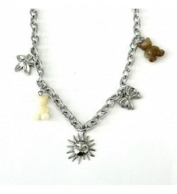 Collares acero Plateado...