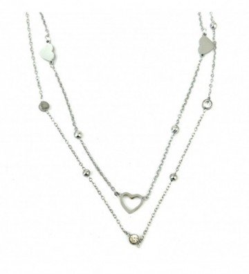 Collares acero Plateado...