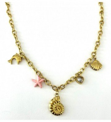 Collares acero Dorado...