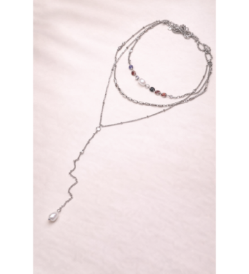 Collares acero Plateado...