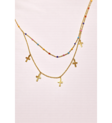 Collares acero Dorado...