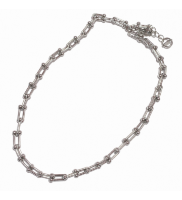 Collares acero Plateado...