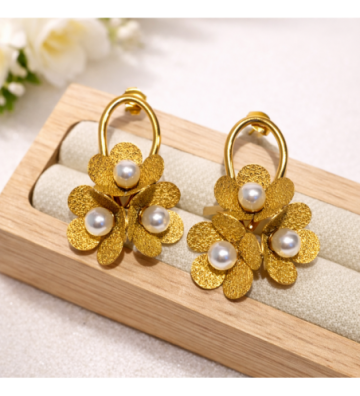 Pendientes acero Dorado...