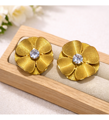 Pendientes acero Dorado...