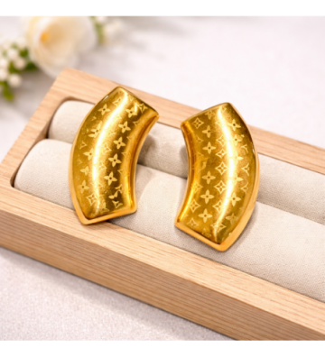 Pendientes acero Dorado...