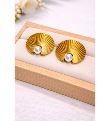 Pendientes acero Dorado...