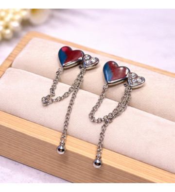 Pendientes acero Plateado...