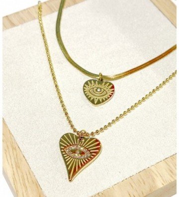 Collares acero Dorado...