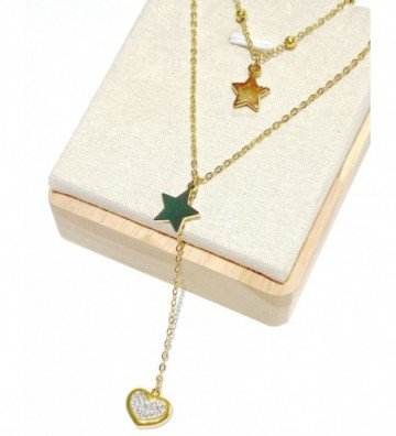 Collares acero Dorado...