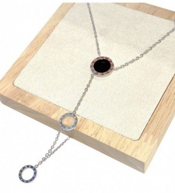 Collares acero Plateado...