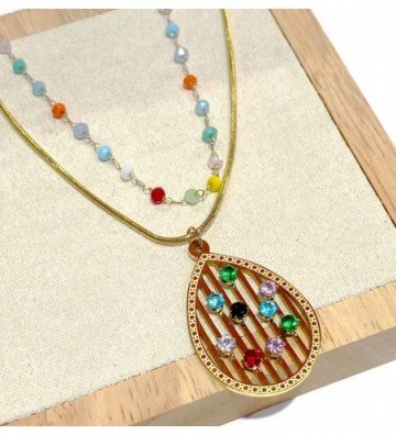 Collares acero Dorado...