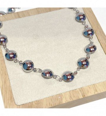 Collares acero Plateado...