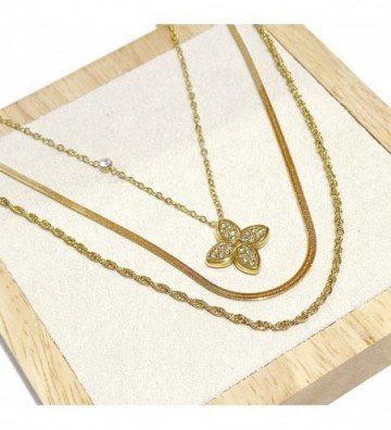 Collares acero Dorado...