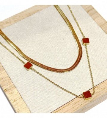 Collares acero Dorado...