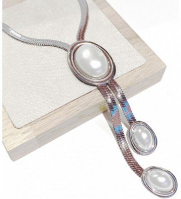 Collares acero Plateado...