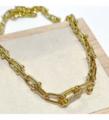 Collares acero Dorado...