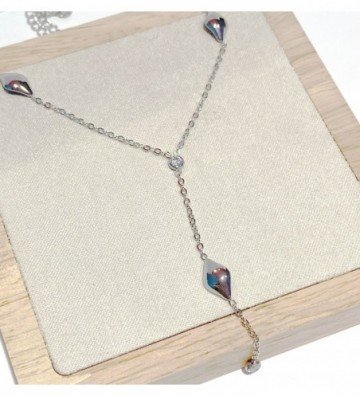 Collares acero Plateado...