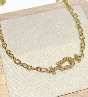 Collares acero Dorado...