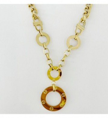 Collares acero Dorado...