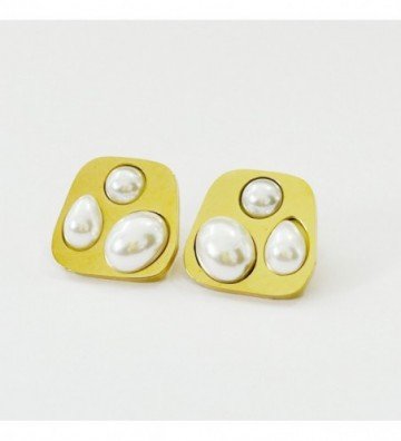 Pendientes acero Dorado...