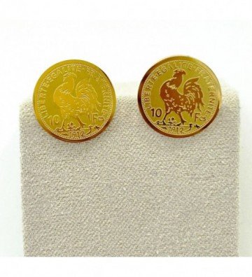 Pendientes acero Dorado...