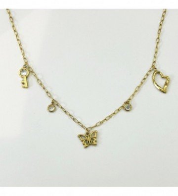 Collares acero Dorado...