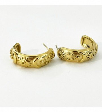 Pendientes acero Dorado...