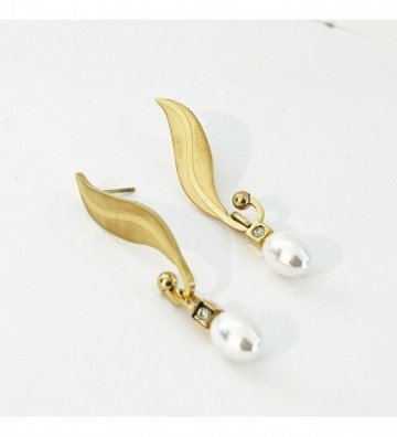 Pendientes acero Dorado...