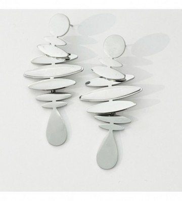 Pendientes acero Plateado...