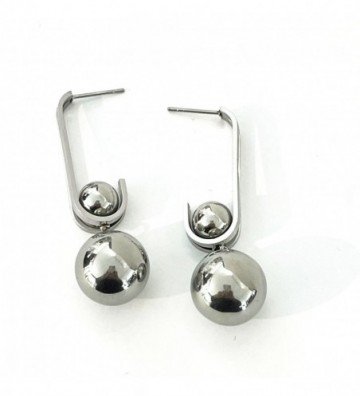 Pendientes acero Plateado...