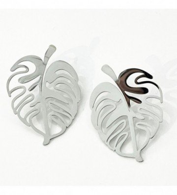 Pendientes acero Plateado...