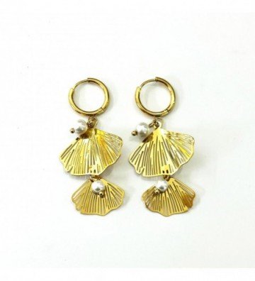 Pendientes acero Dorado...