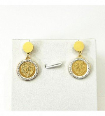 Pendientes acero Dorado...