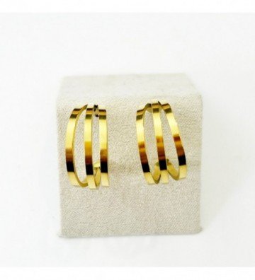 Pendientes acero Dorado...