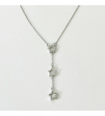 Collares acero Plateado...