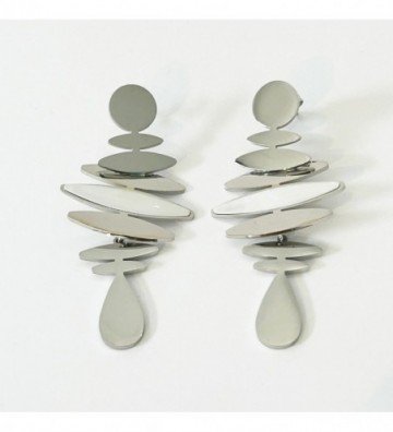 Pendientes acero Plateado...