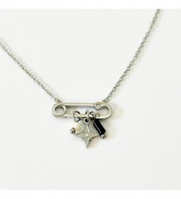 Collares acero Plateado...