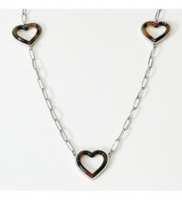 Collares acero Plateado...