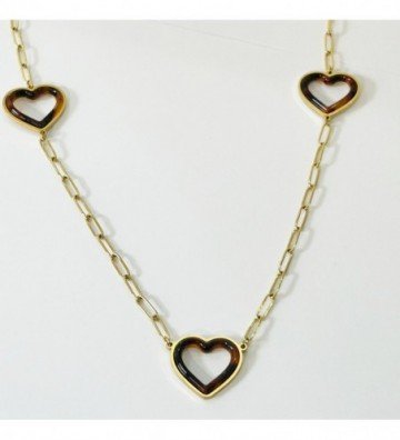 Collares acero Dorado...