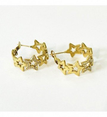 Pendientes acero Dorado...