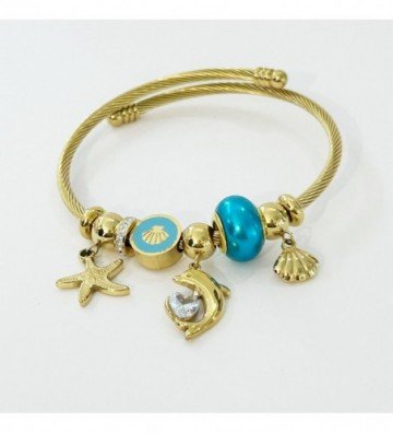 Pulseras brazaletes acero...